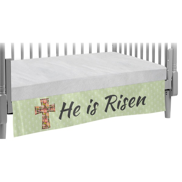 Custom Easter Cross Crib Skirt