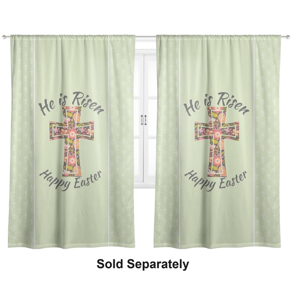 Custom Easter Cross Curtain Panel - Custom Size