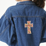 Easter Cross Twill Iron On Patch - Custom Shape - X-Large