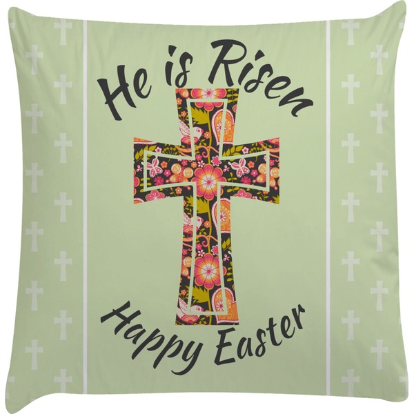 Custom Easter Cross Decorative Pillow Case