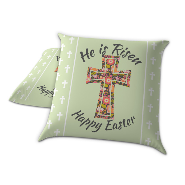 Easter Cross Decorative Pillow Case - TWO