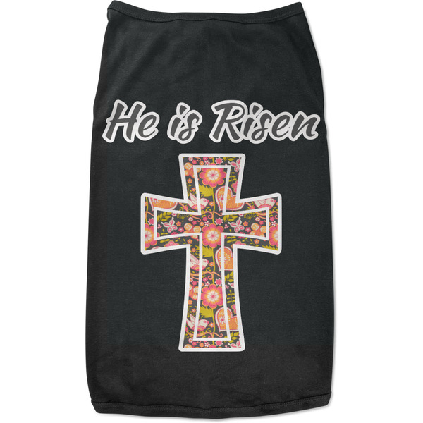 Custom Easter Cross Black Pet Shirt - XL