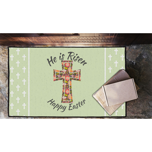 Easter Cross Door Mat - LIFESTYLE (Lrg)