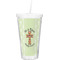 Easter Cross Double Wall Tumbler with Straw