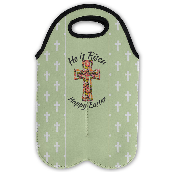Easter Cross Double Wine Tote - Flat (new)