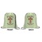 Easter Cross Drawstring Backpack Front & Back Small
