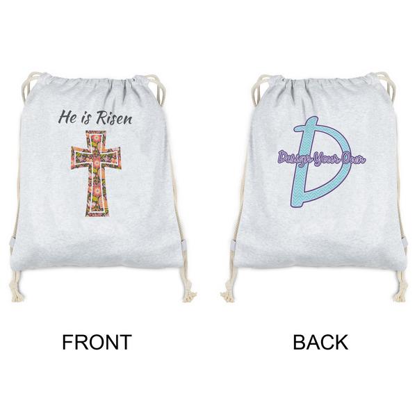 Easter Cross Drawstring Backpacks - Sweatshirt Fleece - Double Sided - APPROVAL