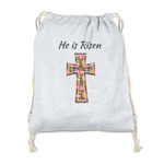 Easter Cross Drawstring Backpack - Sweatshirt Fleece - Single Sided