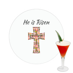 Easter Cross Printed Drink Topper -  2.5"
