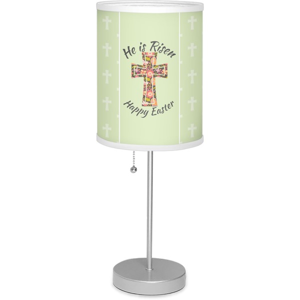 Custom Easter Cross 7" Drum Lamp with Shade Linen