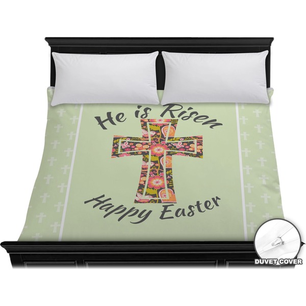Custom Easter Cross Duvet Cover - King