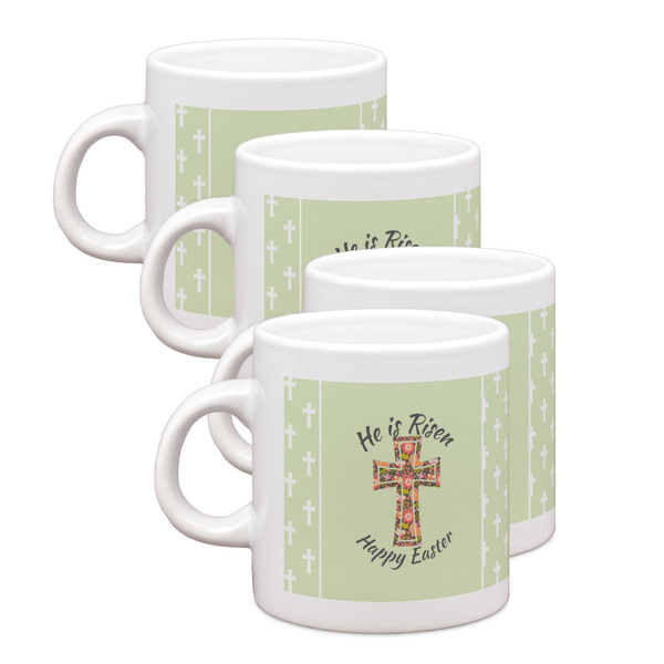 Custom Easter Cross Single Shot Espresso Cups - Set of 4