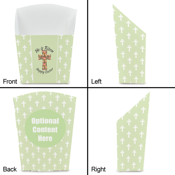 Easter Cross French Fry Favor Box - Front & Back View