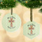 Easter Cross Frosted Glass Ornament - MAIN PARENT