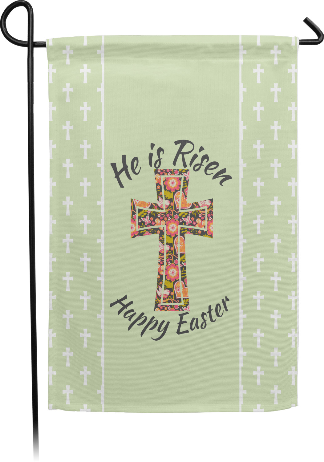 Easter Cross Single Sided Garden Flag With Pole Youcustomizeit