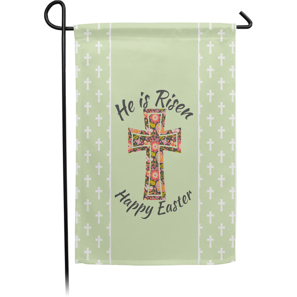 Custom Easter Cross Small Garden Flag - Single Sided