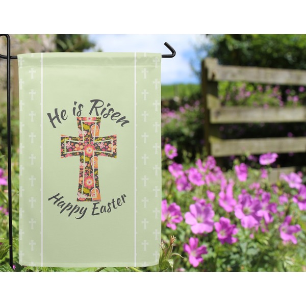 Easter Cross Garden Flag - Outside In Flowers