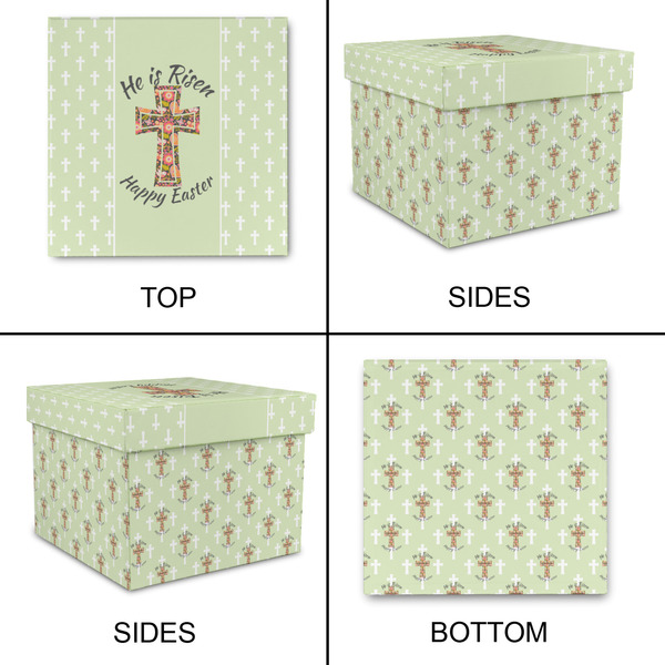 Easter Cross Gift Boxes with Lid - Canvas Wrapped - Large - Approval