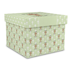 Easter Cross Gift Box with Lid - Canvas Wrapped - Large