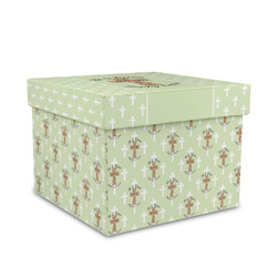 Easter Cross Gift Box with Lid - Canvas Wrapped - Medium