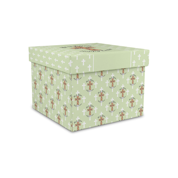 Custom Easter Cross Gift Box with Lid - Canvas Wrapped - Small