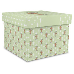 Easter Cross Gift Box with Lid - Canvas Wrapped - X-Large
