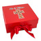 Easter Cross Gift Boxes with Magnetic Lid - Red - Front
