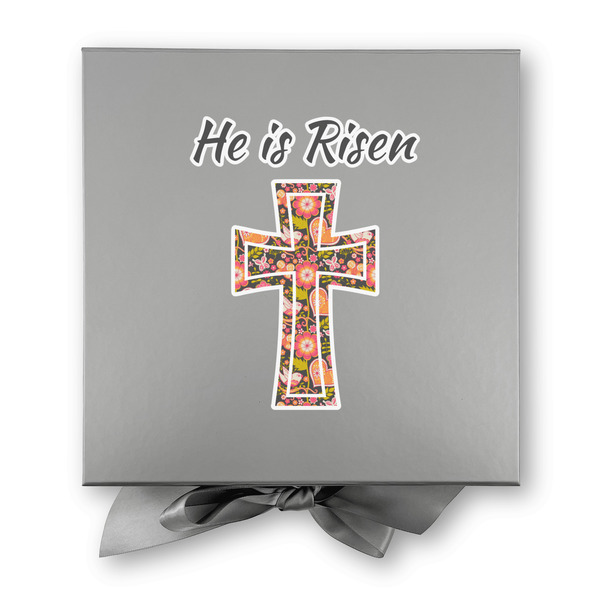 Easter Cross Gift Boxes with Magnetic Lid - Silver - Approval