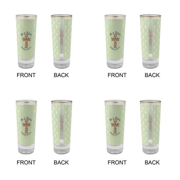 Easter Cross Glass Shot Glass - 2 oz - Set of 4 - APPROVAL
