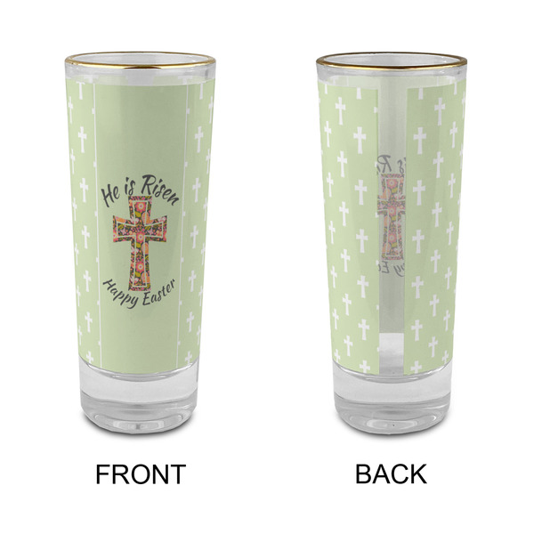 Easter Cross Glass Shot Glass - 2 oz - Single - APPROVAL