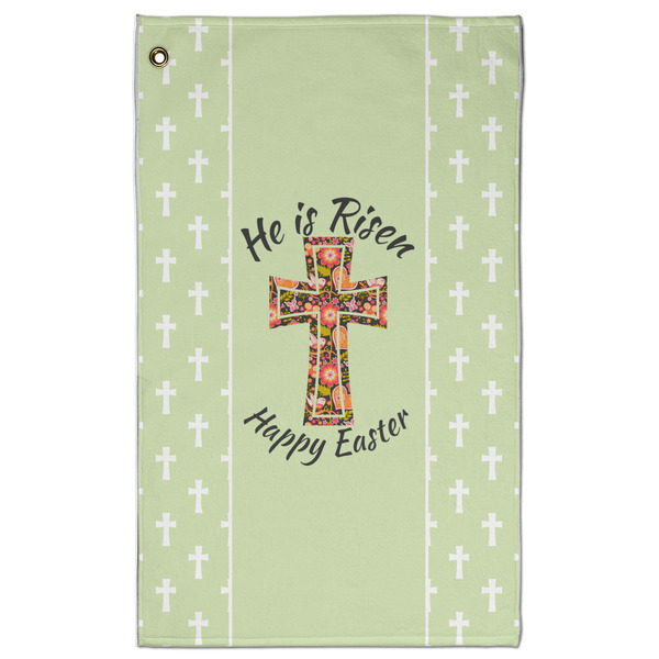 Custom Easter Cross Golf Towel - Poly-Cotton Blend - Large