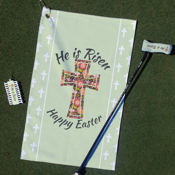 Custom Easter Cross Golf Towel Gift Set