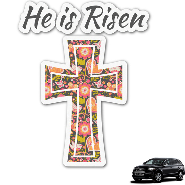 Custom Easter Cross Graphic Car Decal