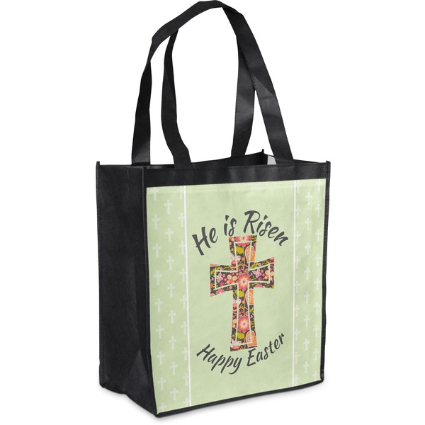 Custom Easter Cross Grocery Bag