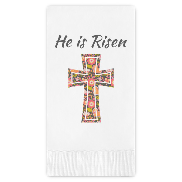 Custom Easter Cross Guest Paper Towels - Full Color