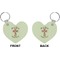 Easter Cross Heart Keychain (Front + Back)