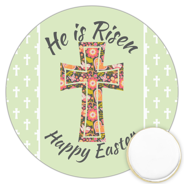 Custom Easter Cross Printed Cookie Topper - 3.25"