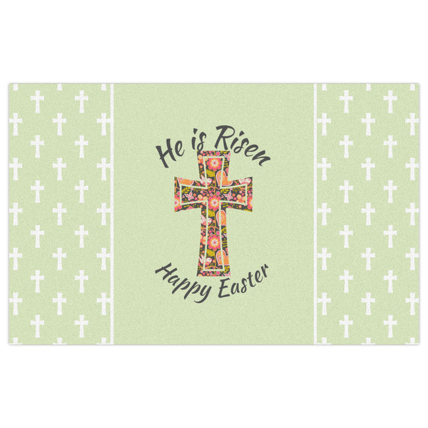 Easter Cross Indoor / Outdoor Rug - 5'x8' - Front Flat