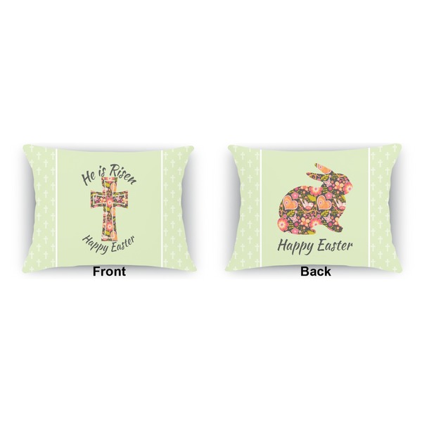 Easter Cross  Indoor Rectangular Burlap Pillow (Front and Back)