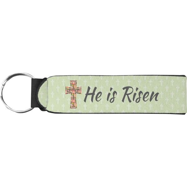 Custom Easter Cross Neoprene Keychain Fob