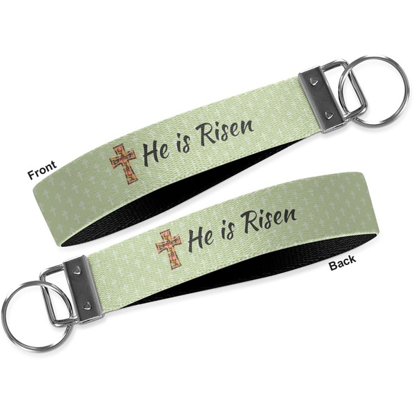 Easter Cross Key-chain - Metal and Nylon - Front and Back