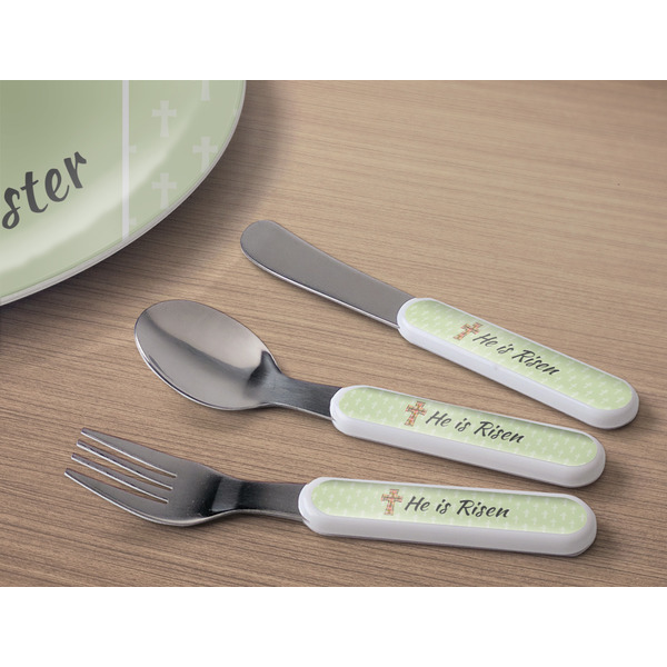 Easter Cross Kids Flatware w/ Plate