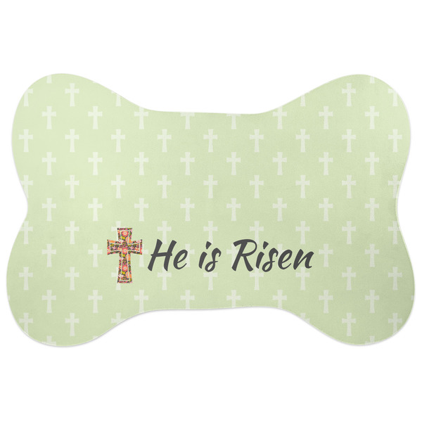Custom Easter Cross Bone Shaped Dog Food Mat