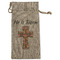 Easter Cross Large Burlap Gift Bags - Front