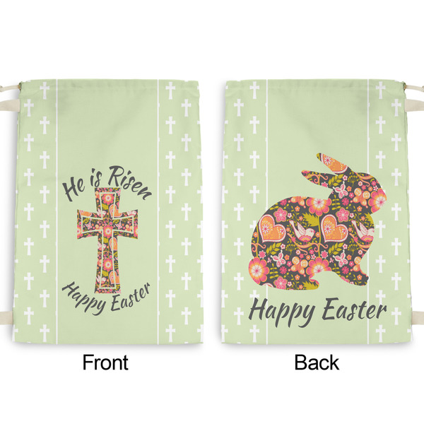 Easter Cross Large Laundry Bag - Front & Back View