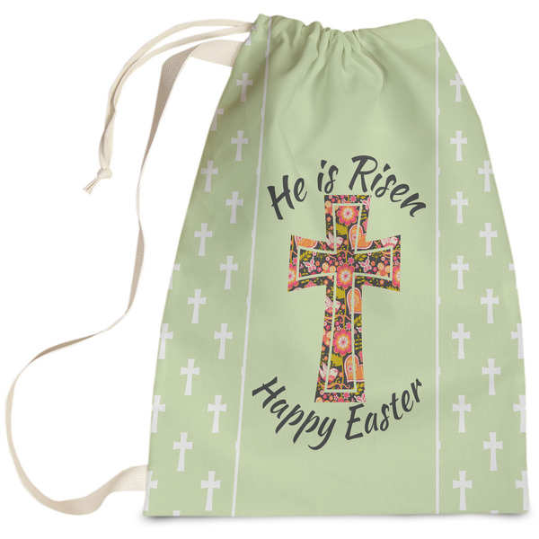 Custom Easter Cross Laundry Bag - Large
