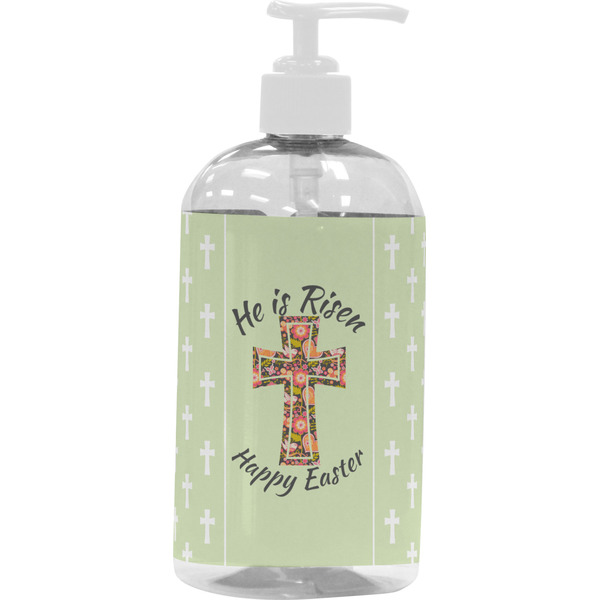 Custom Easter Cross Plastic Soap / Lotion Dispenser (16 oz - Large - White)