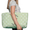 Easter Cross Large Rope Tote Bag - In Context View