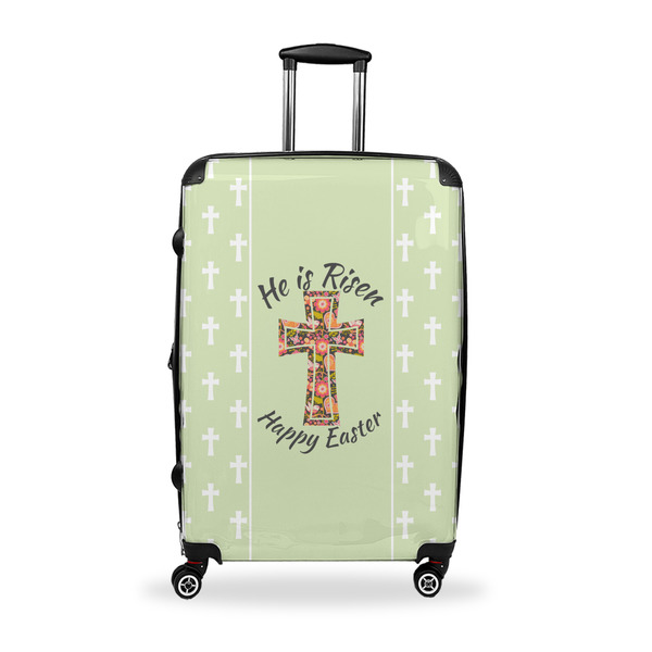 Custom Easter Cross Suitcase - 28" Large - Checked