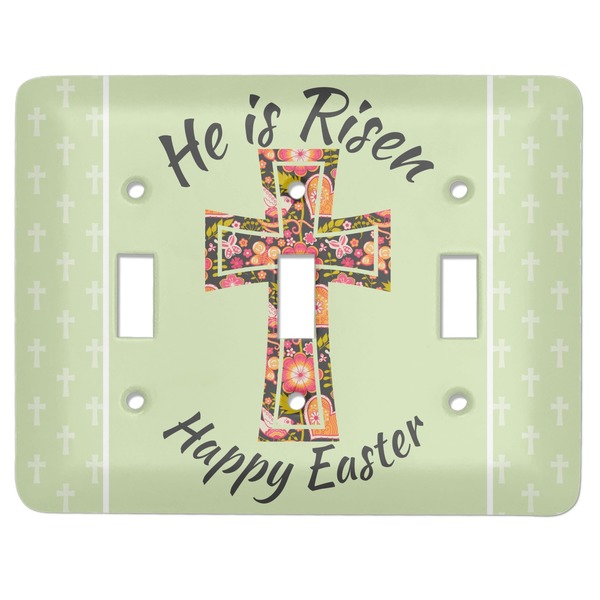 Custom Easter Cross Light Switch Cover (3 Toggle Plate)